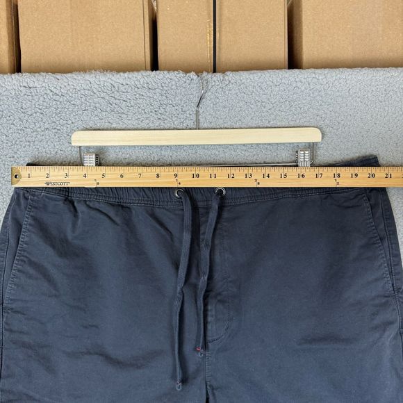 Orvis Shorts Mens XL Black Chino Elastic Waist Cotton Stretch Drawstring - Picture 3 of 6